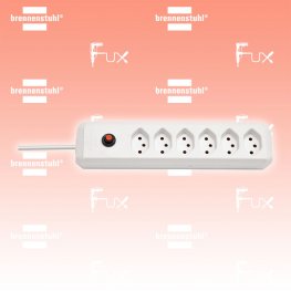 Swiss-Line Steckdosenleiste ohne Schalter 6-fach
