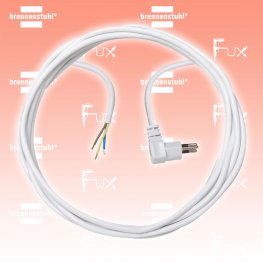 Kunststoff-Anschlusskabel mit Winkelstecker 3m weiß